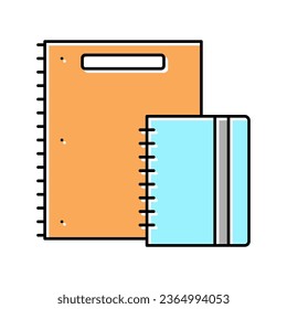 spiral notebook color icon vector. spiral notebook sign. isolated symbol illustration