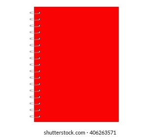 Spiral notebook cover is blank.