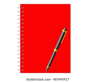Spiral notebook cover is blank.