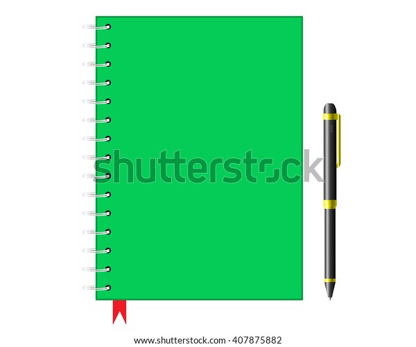 Spiral Notebook Cover Blank Stock Vector (Royalty Free) 407875882 ...