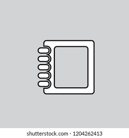 Spiral Notebook Cover vector icon