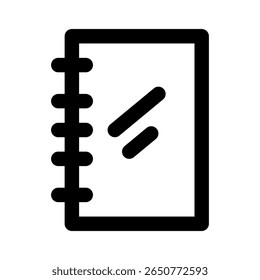 Spiral Notebook icon bold thick line