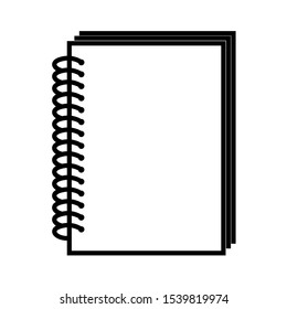Spiral notebook icon design. Notebook icon in trendy flat style design. Vector illustration.