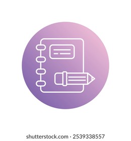 Spiral Notebook icon isolated on a white background. Vector illustration.