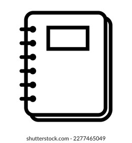 Spiral notebook icon, paper blank page symbol, note web flat vector illustration .