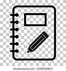 Spiral Notizbuch Symbol, Papier leere Seite Symbol, Notiz Web-flache Vektorgrafik .