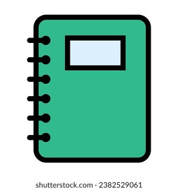 Spiral notebook icon, paper blank page symbol, note web flat vector illustration .