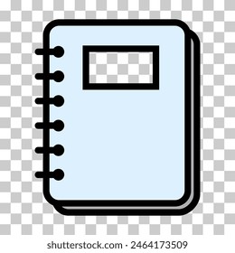 Spiral notebook icon, paper blank page symbol, note web flat vector illustration .