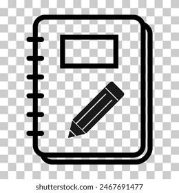 Spiral-Notizbuch-Symbol, Papier-Leerseite-Symbol, Notiz-Web-flache Vektorillustration .