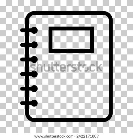 Spiral notebook icon, paper blank page symbol, note web flat vector illustration .