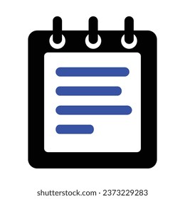 Spiral Notebook Icon, Vector Graphics