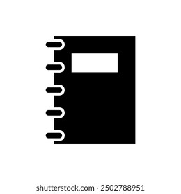 spiral notebook icon. vector isolated on white background, simple and modern design.