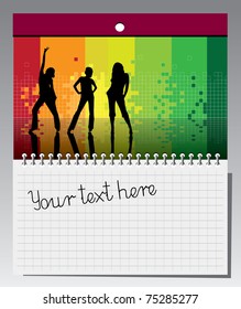 Spiralnotebook mit Illustration