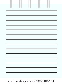 Spiral notebook, illustration, vector on white background.