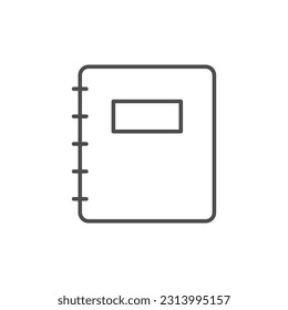 Spiral notebook line outline icon