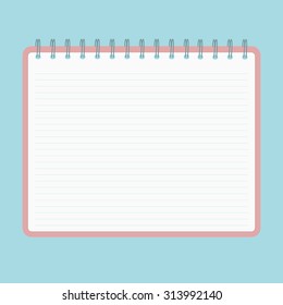 Spiral notebook with lined sheets
