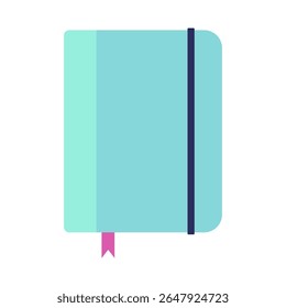 Spiral notebook on a isolated background. Vector illustration in a flat style