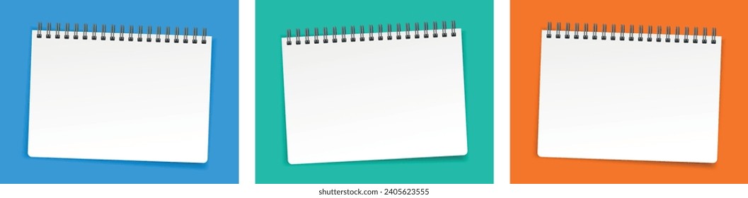 bloc de notas en espiral sobre un fondo blanco