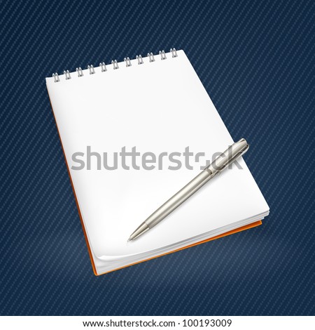 Spiral Notebook with pen, mesh