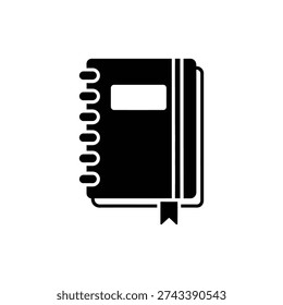 Spiral Notebook Planner Glyph Icon