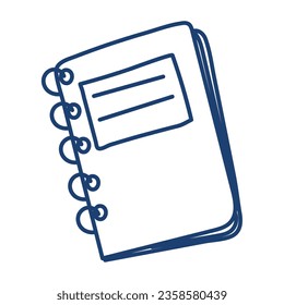 spiral notebook school doodle icon vector