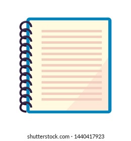 spiral notebook school on white background