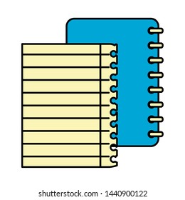 spiral notebook sheet back to school vector illustration