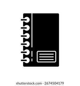 Notebook espiral - ícone de vetor sólido
