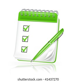 Spiral notebook vector icon