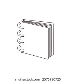 Spiral notebook vector symbol illustration icon emoji