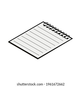Spiral notepad. Blank lined notepad.
