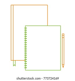 spiral notepad diary and pencil template branding and corporate identity blank