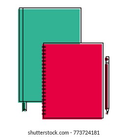 spiral notepad diary and pencil template branding and corporate identity blank