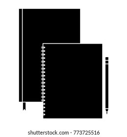 spiral notepad diary and pencil template branding and corporate identity blank