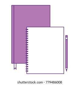 spiral notepad diary and pencil template branding and corporate identity blank