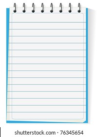 Spiral Notepad Isolated On White