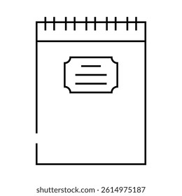 spiral notepad list line icon vector. spiral notepad list sign. isolated contour symbol black illustration
