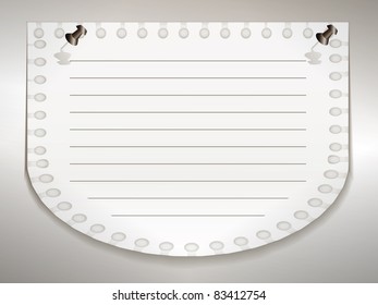 Spiral notepad list on paper clip