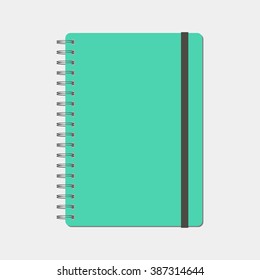 Spiral notepad, notebook icon isolated. Vector illustration