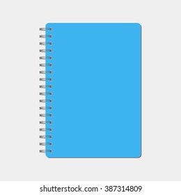 Spiral notepad, notebook icon isolated. Vector illustration