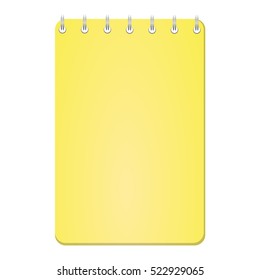Spiral notepad notebook isolated on white vector
