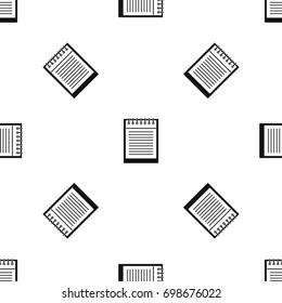 Spiral notepad pattern repeat seamless in black color for any design. Vector geometric illustration