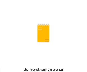 Spiral notepad vector flat icon. Isolated spiral notebook emoji illustration 
