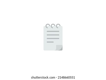 Spiral Notepad Vector Isolated Emoticon. Spiral Notepad Icon