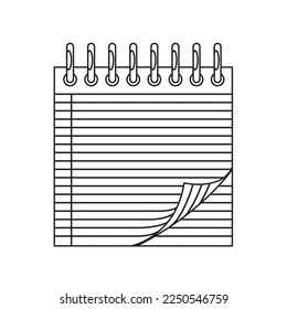 Spiral notepad vector symbol sign icon notebook