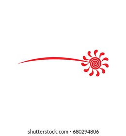 spiral object with curve objects swirl. sunlight symbol vector.