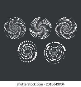 Spiral Objects, Vector ornaments Decoration 