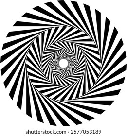 Spiral Optical illusion. Hypnosis visualisation conept endless spiral. Optical illusion Style Background.