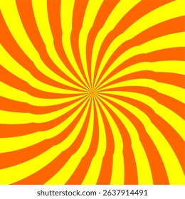 Spiral optical illusion with narrower and tighter curves, creating a sense of movement and depth. The contrasting orange and yellow color combination adds visual energy.