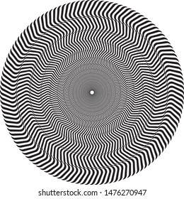 Spiral Optical Illusion Pattern Background.